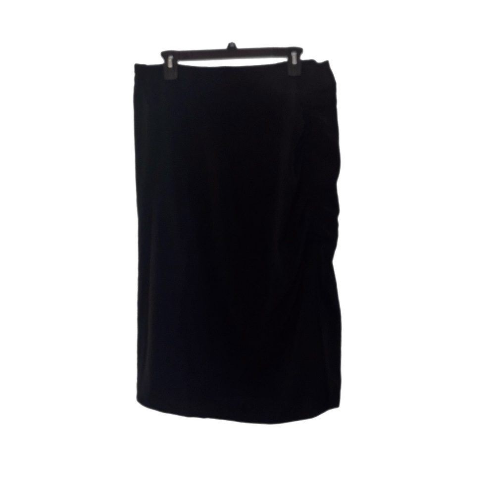 BloomChic Classic Black Pencil Skirt with Rouching